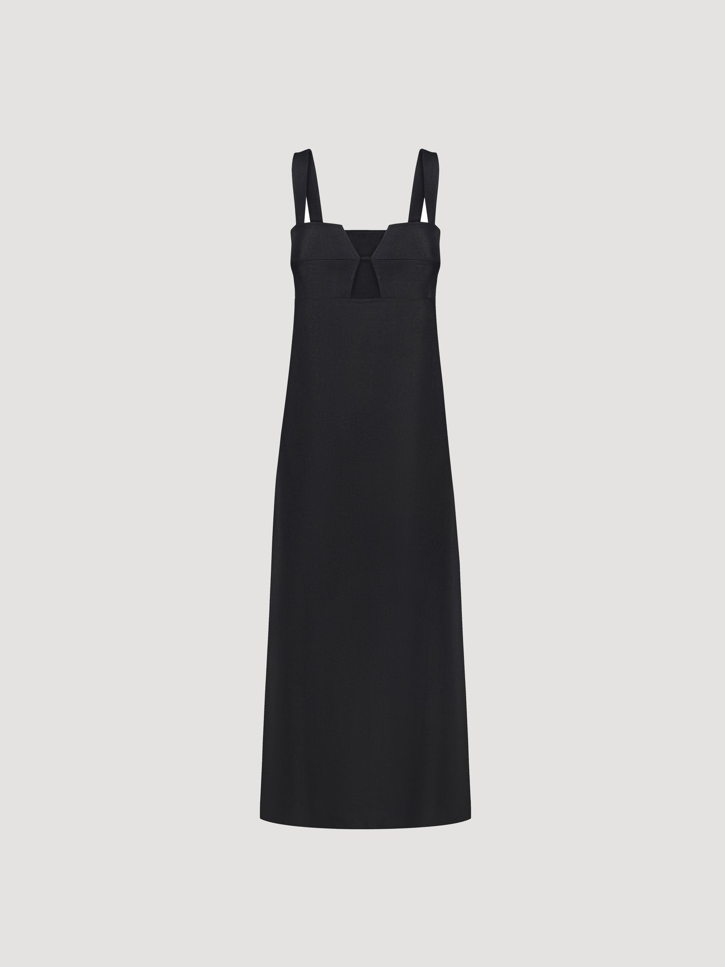 Maxi dress with wide straps 